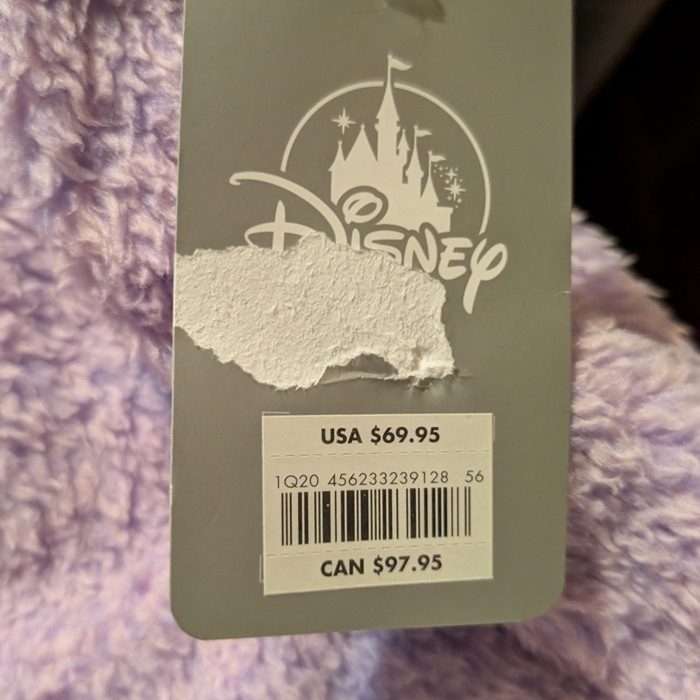 Disney Little Mermaid Women's Medium Purple Fleece Pullover Sweatshirt